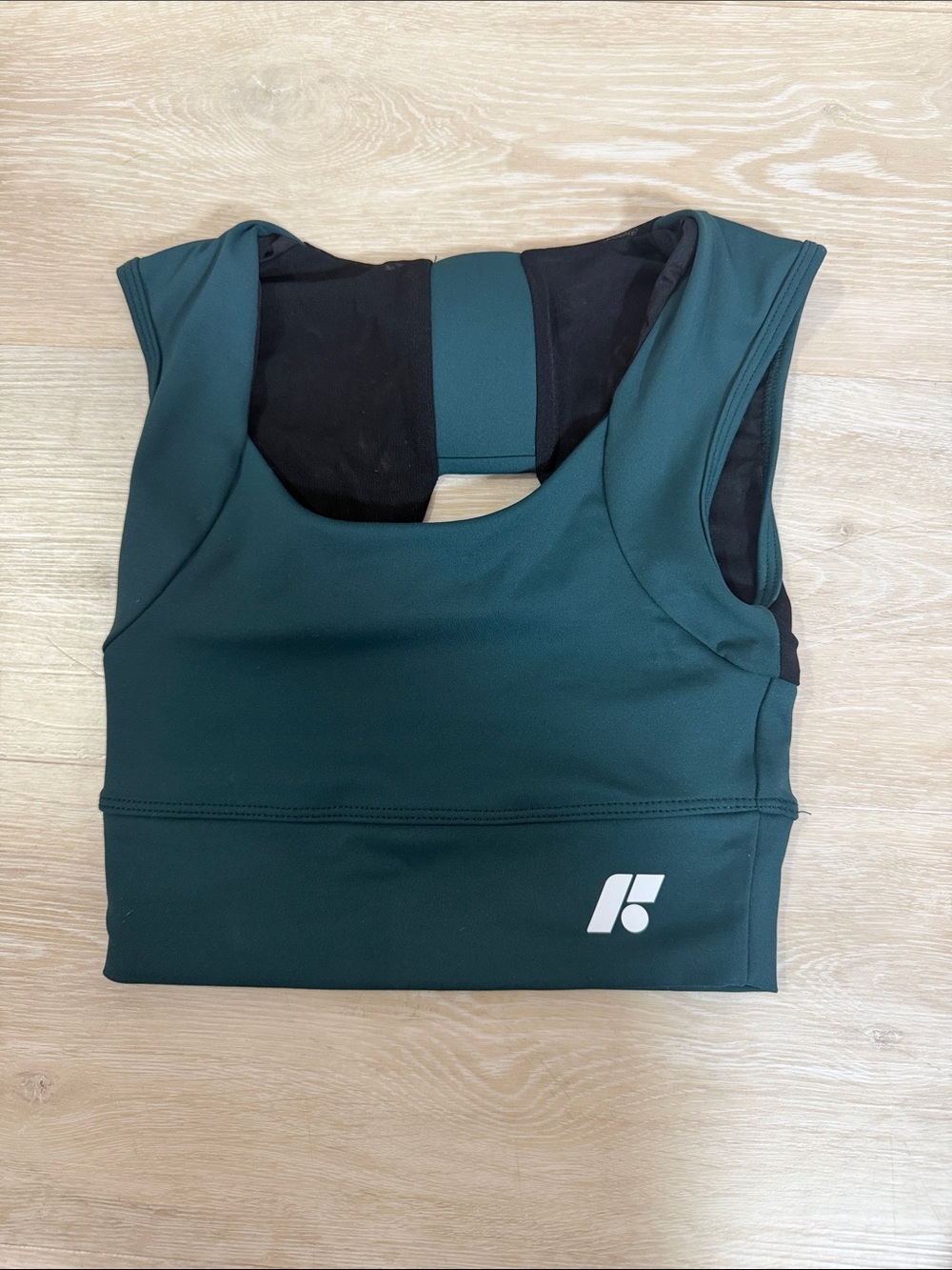 Forme Green Mesh Posture Sports Bra
